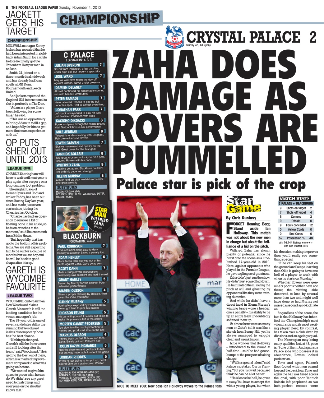 The Football League Paper Preview Pages