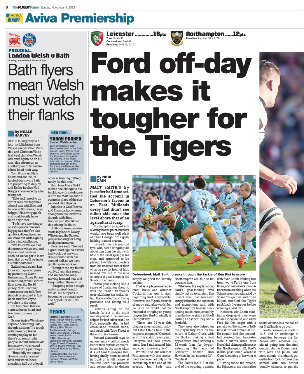 The Rugby Paper Preview Pages