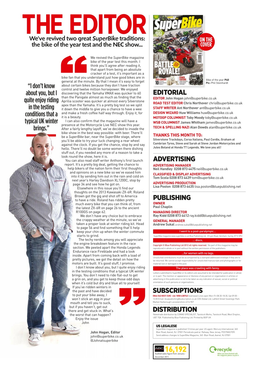 Superbike Magazine Preview Pages