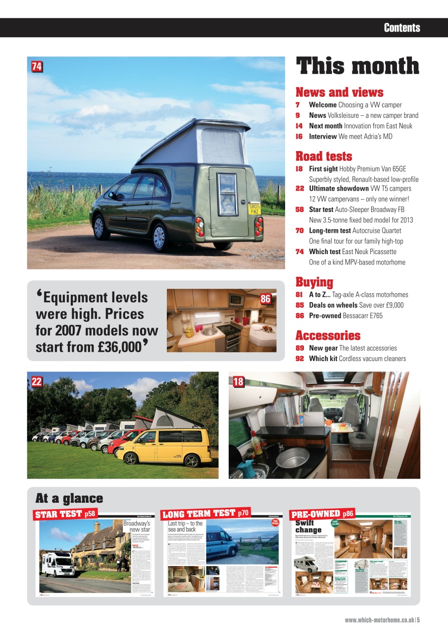 What Motorhome magazine Preview Pages