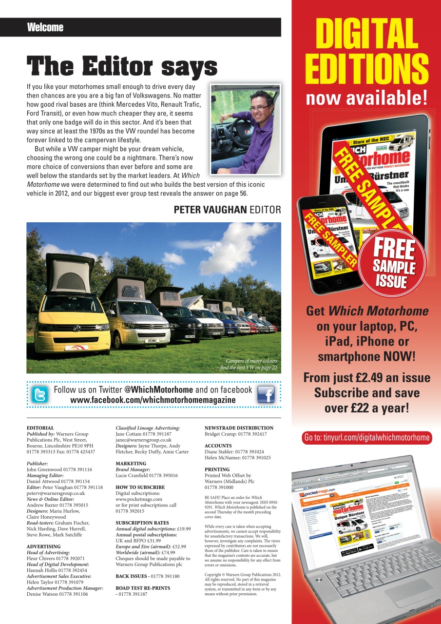 What Motorhome magazine Preview Pages