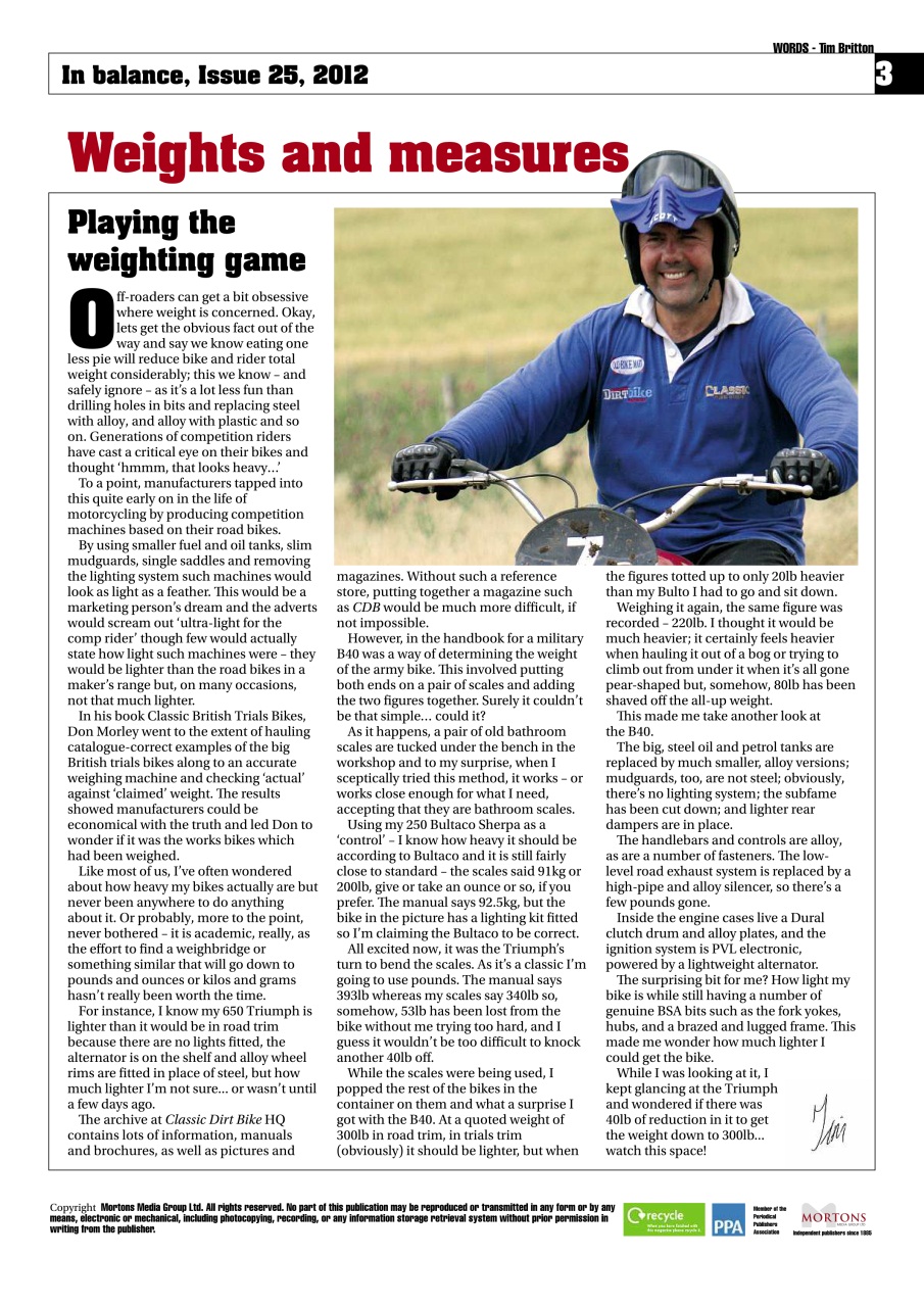 Classic Dirt Bike Preview Pages