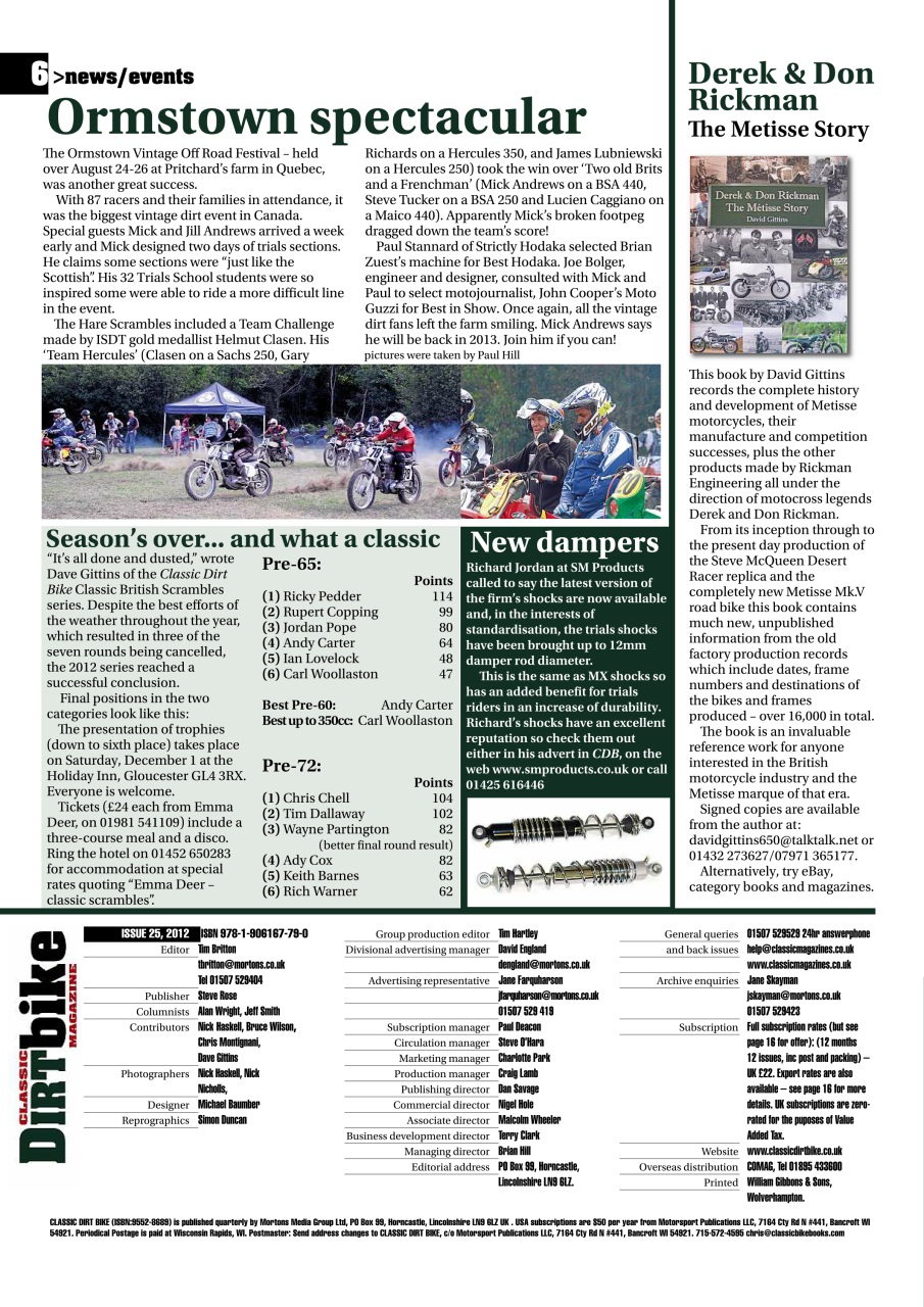 Classic Dirt Bike Preview Pages