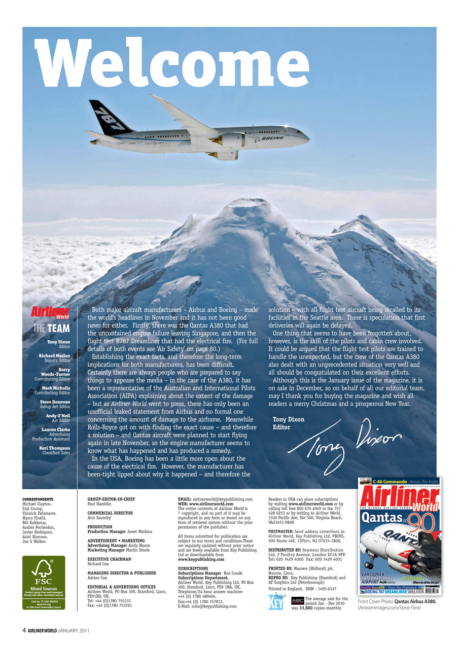 Airliner World Preview Pages
