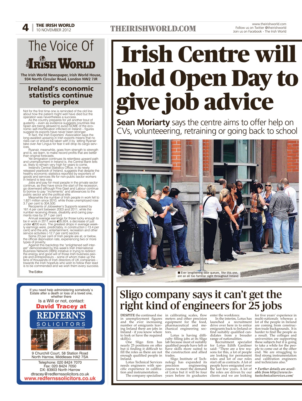 Irish World Preview Pages