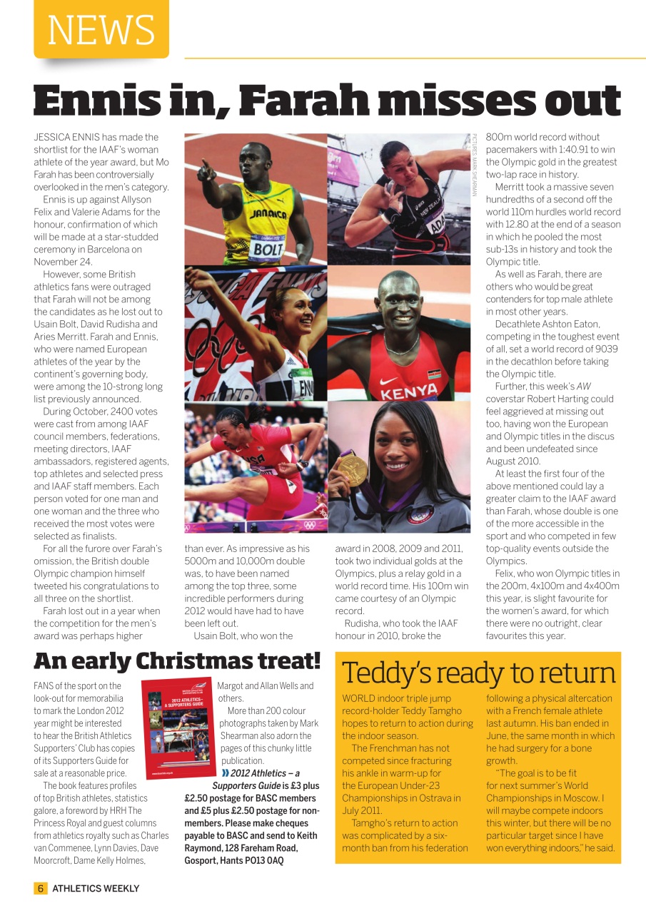 AW – Athletics Weekly Magazine Preview Pages