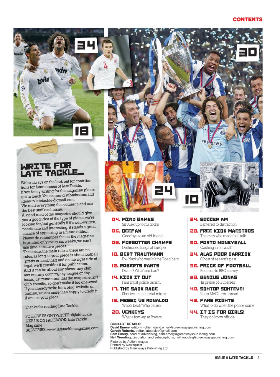 Late Tackle Football Magazine Preview Pages
