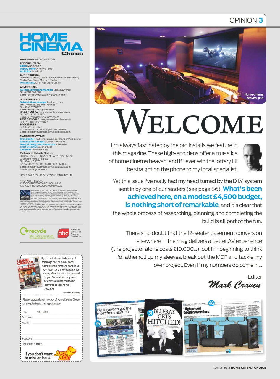 Home Cinema Choice Preview Pages