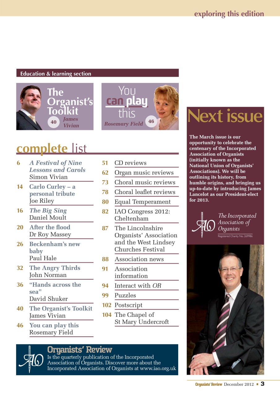 Organists' Review Preview Pages