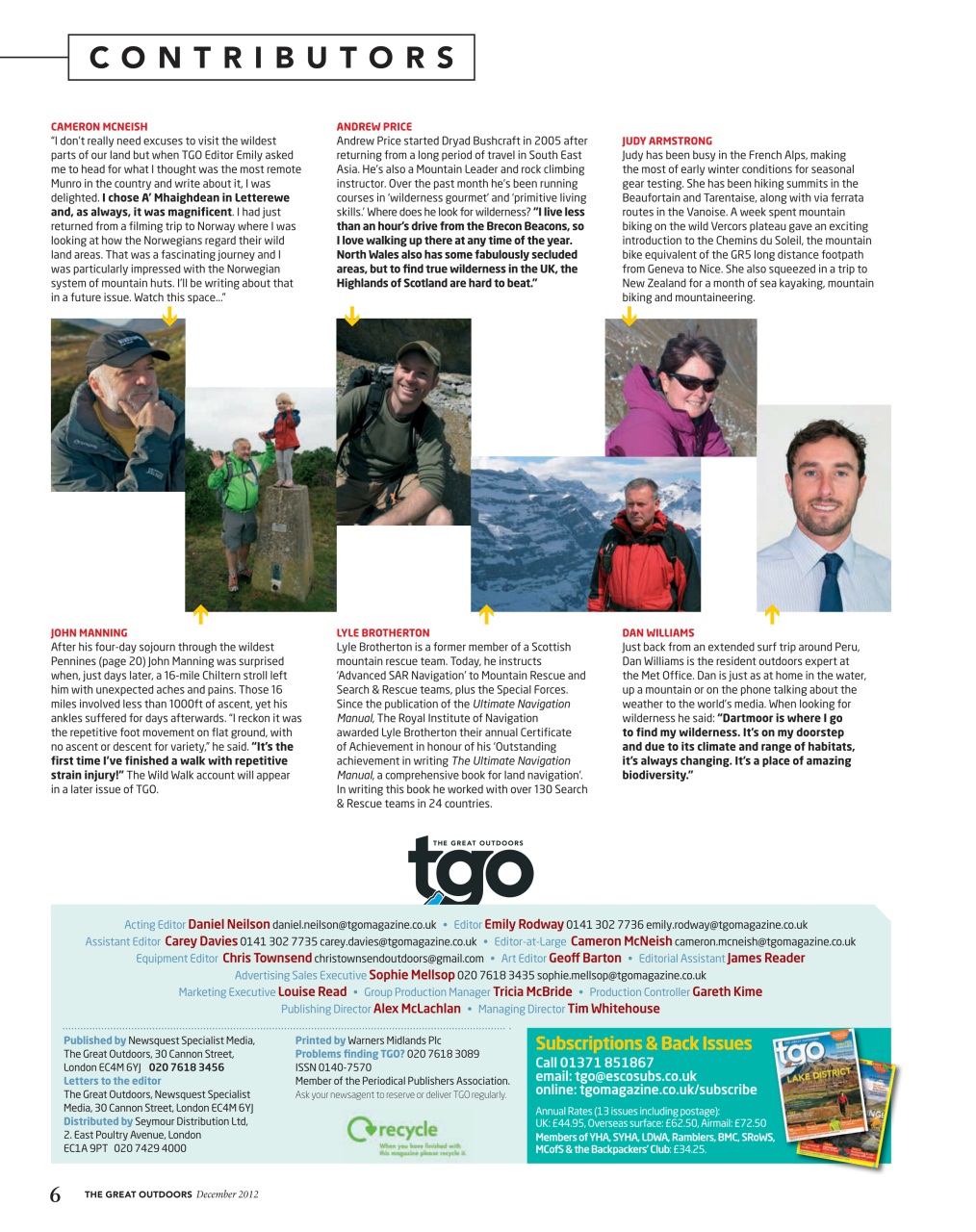 TGO - The Great Outdoors Magazine Preview Pages