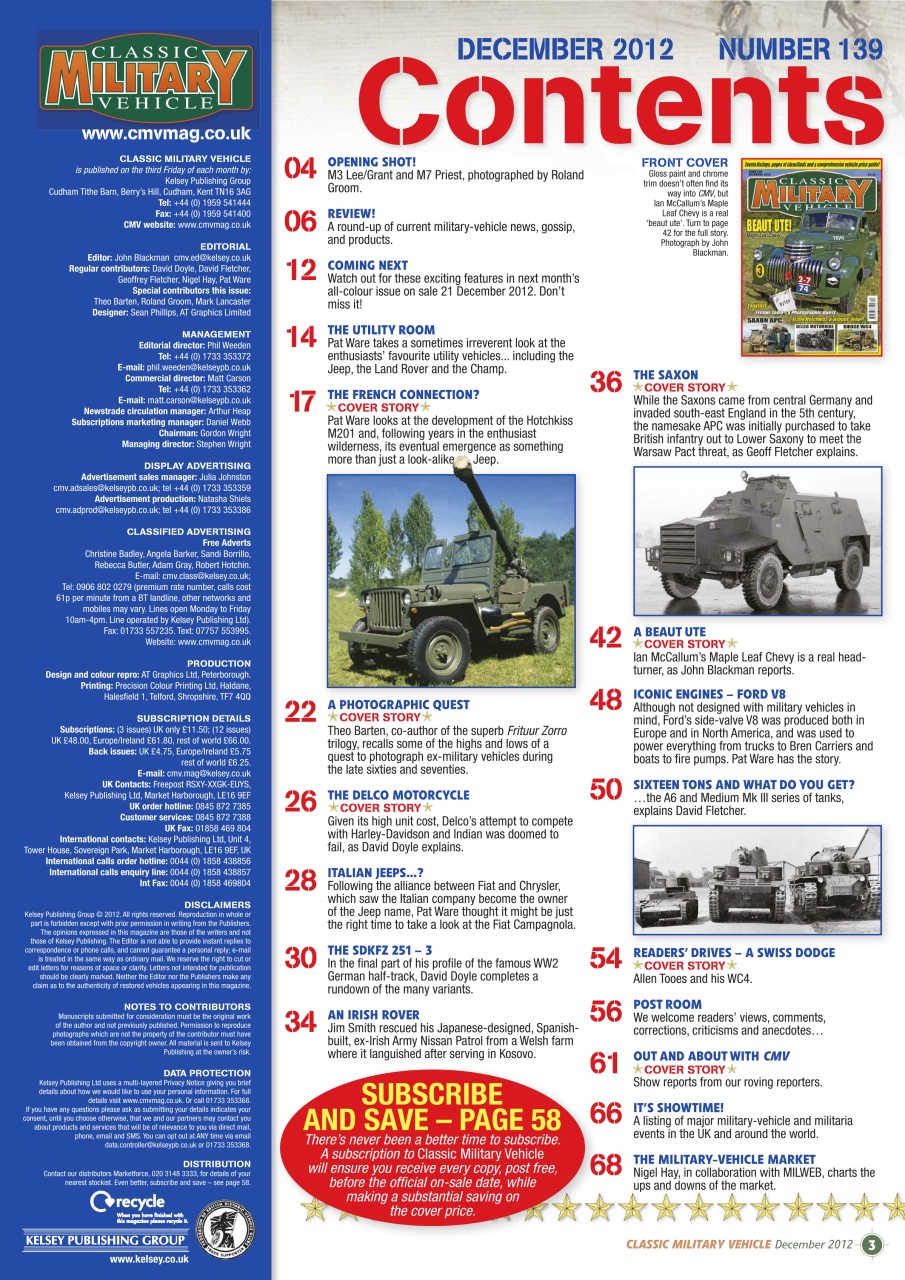 Classic Military Vehicle Preview Pages