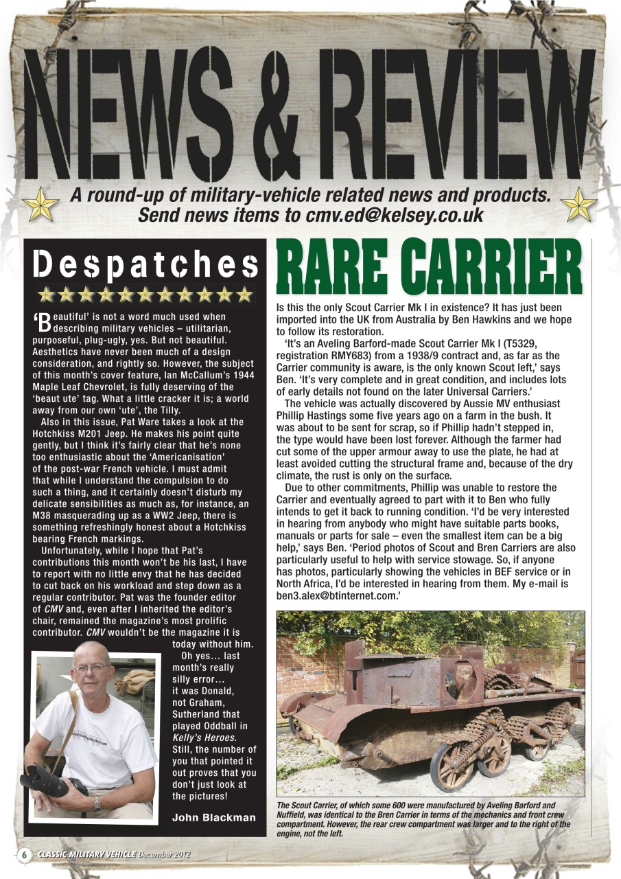 Classic Military Vehicle Preview Pages