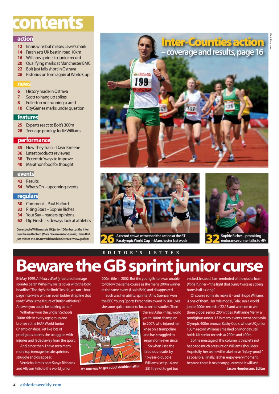 AW – Athletics Weekly Magazine Preview Pages