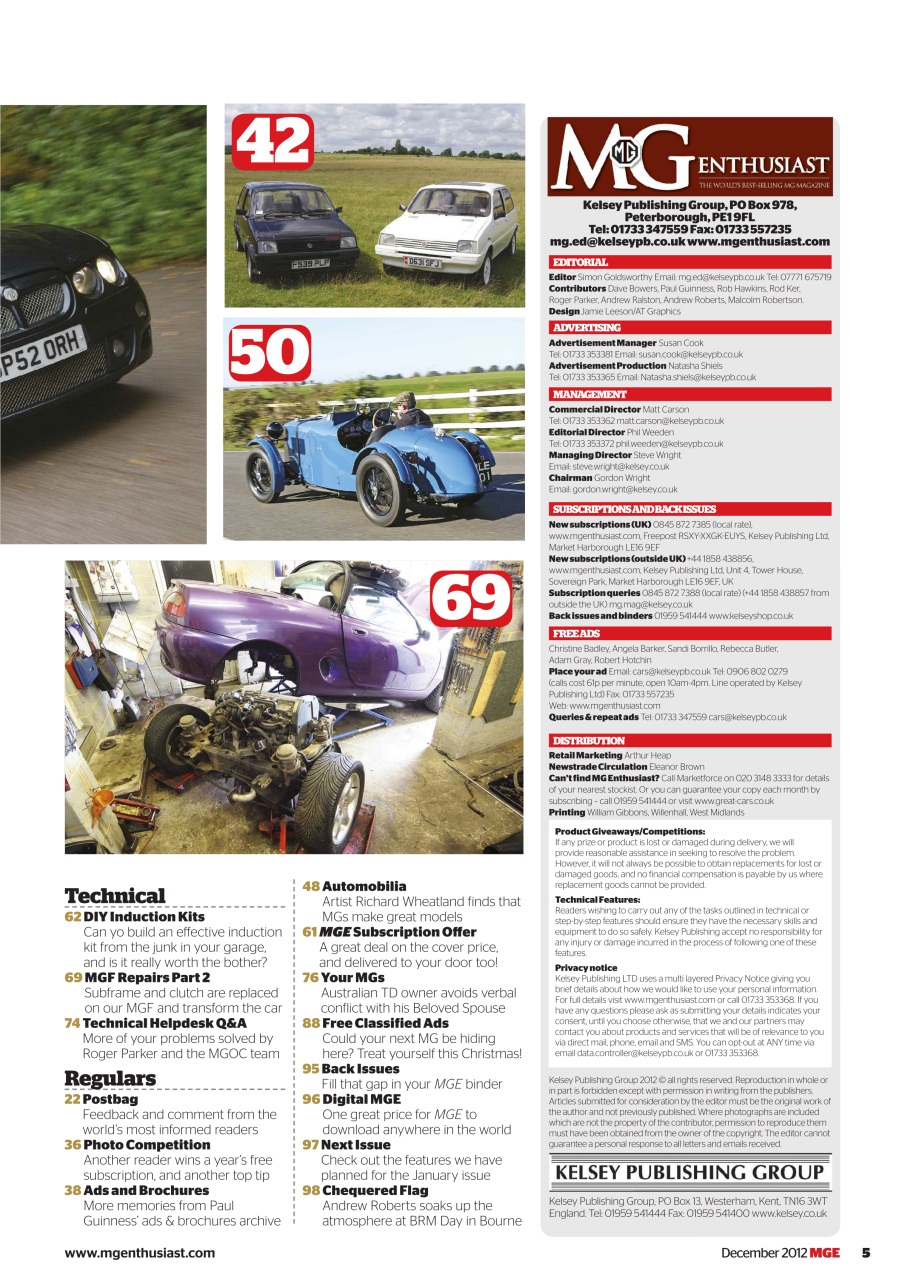 MG Enthusiast Preview Pages