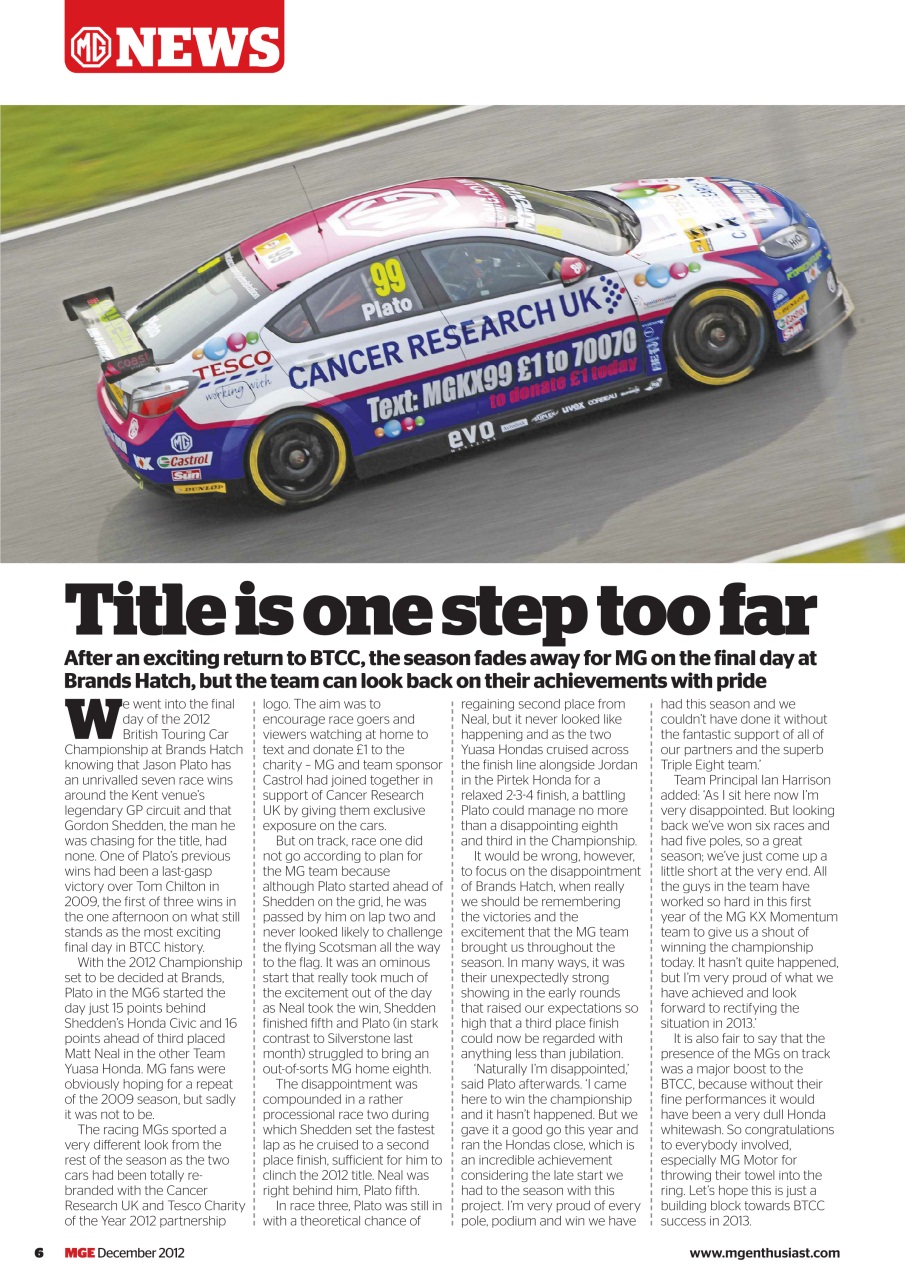 MG Enthusiast Preview Pages