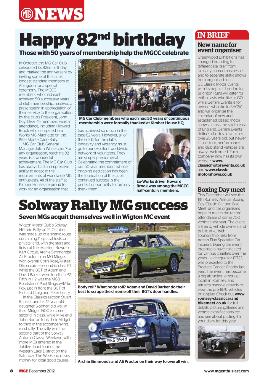 MG Enthusiast Preview Pages