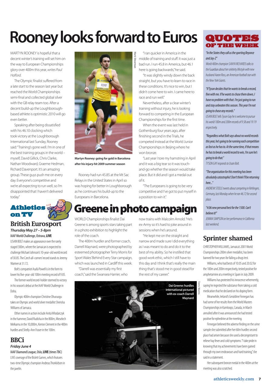 AW – Athletics Weekly Magazine Preview Pages