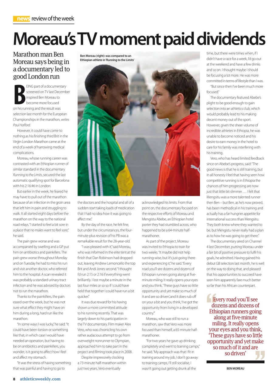 AW – Athletics Weekly Magazine Preview Pages