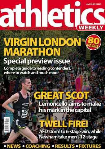 AW – Athletics Weekly Magazine issue AW April 22 2010
