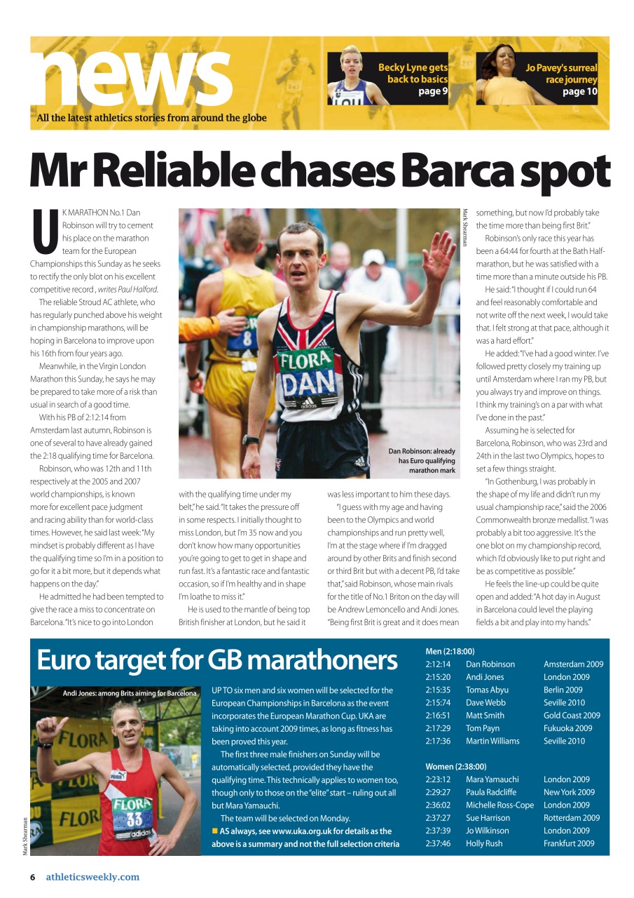 AW – Athletics Weekly Magazine Preview Pages