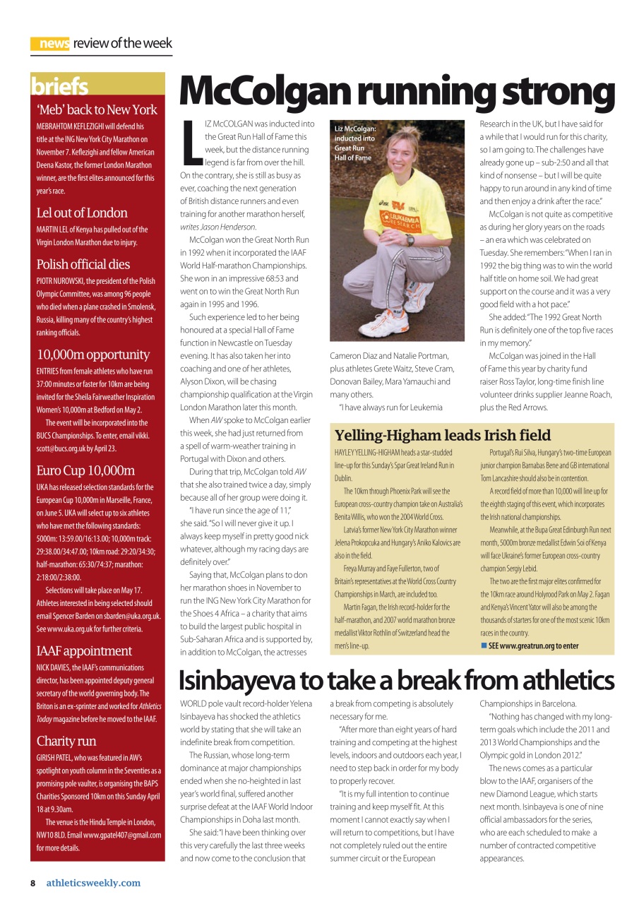 AW – Athletics Weekly Magazine Preview Pages