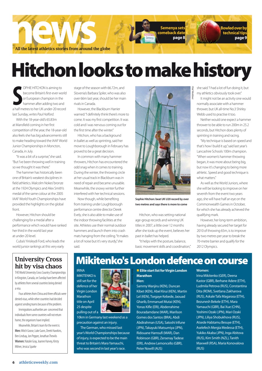 AW – Athletics Weekly Magazine Preview Pages