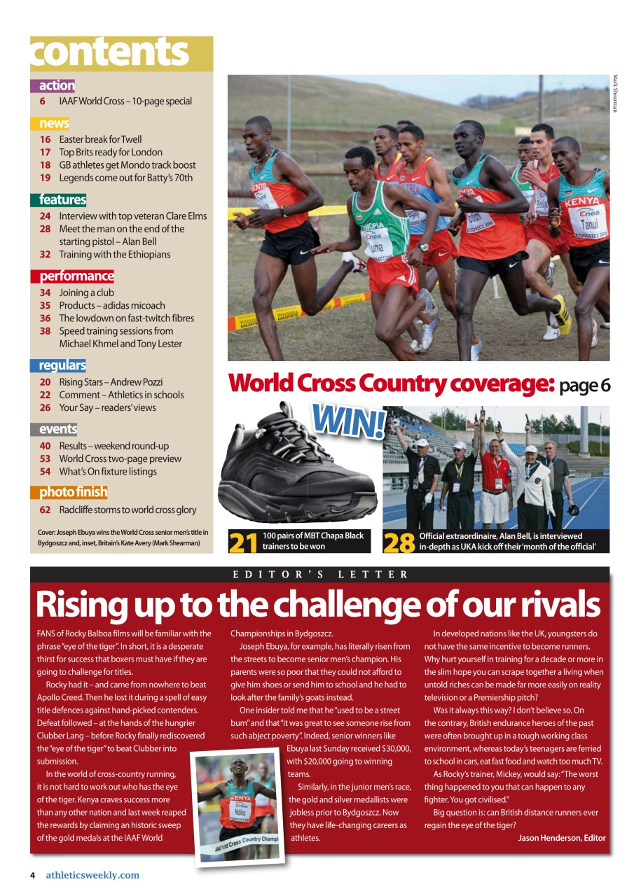 AW – Athletics Weekly Magazine Preview Pages