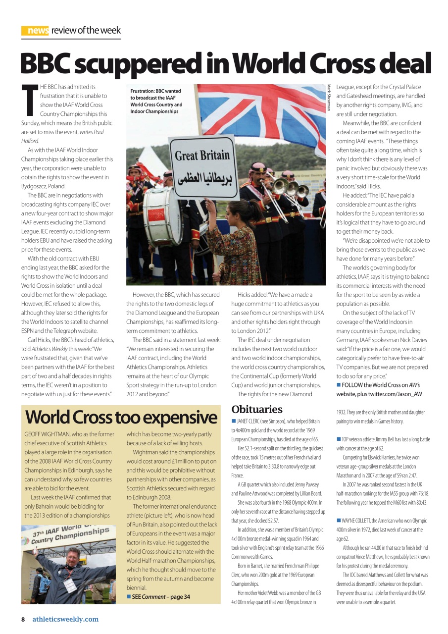 AW – Athletics Weekly Magazine Preview Pages