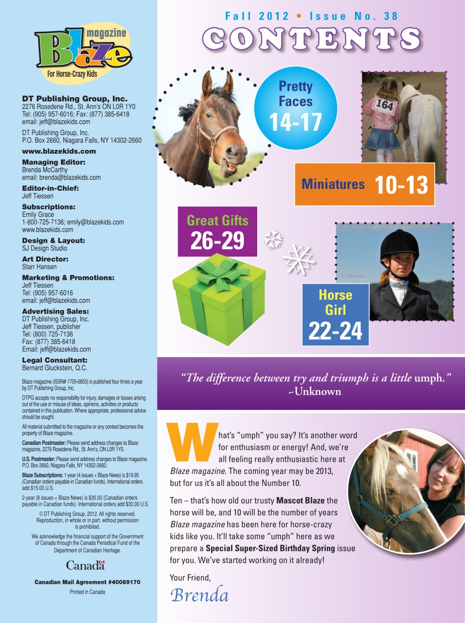 Blaze Magazine For Horse Crazy Kids Preview Pages