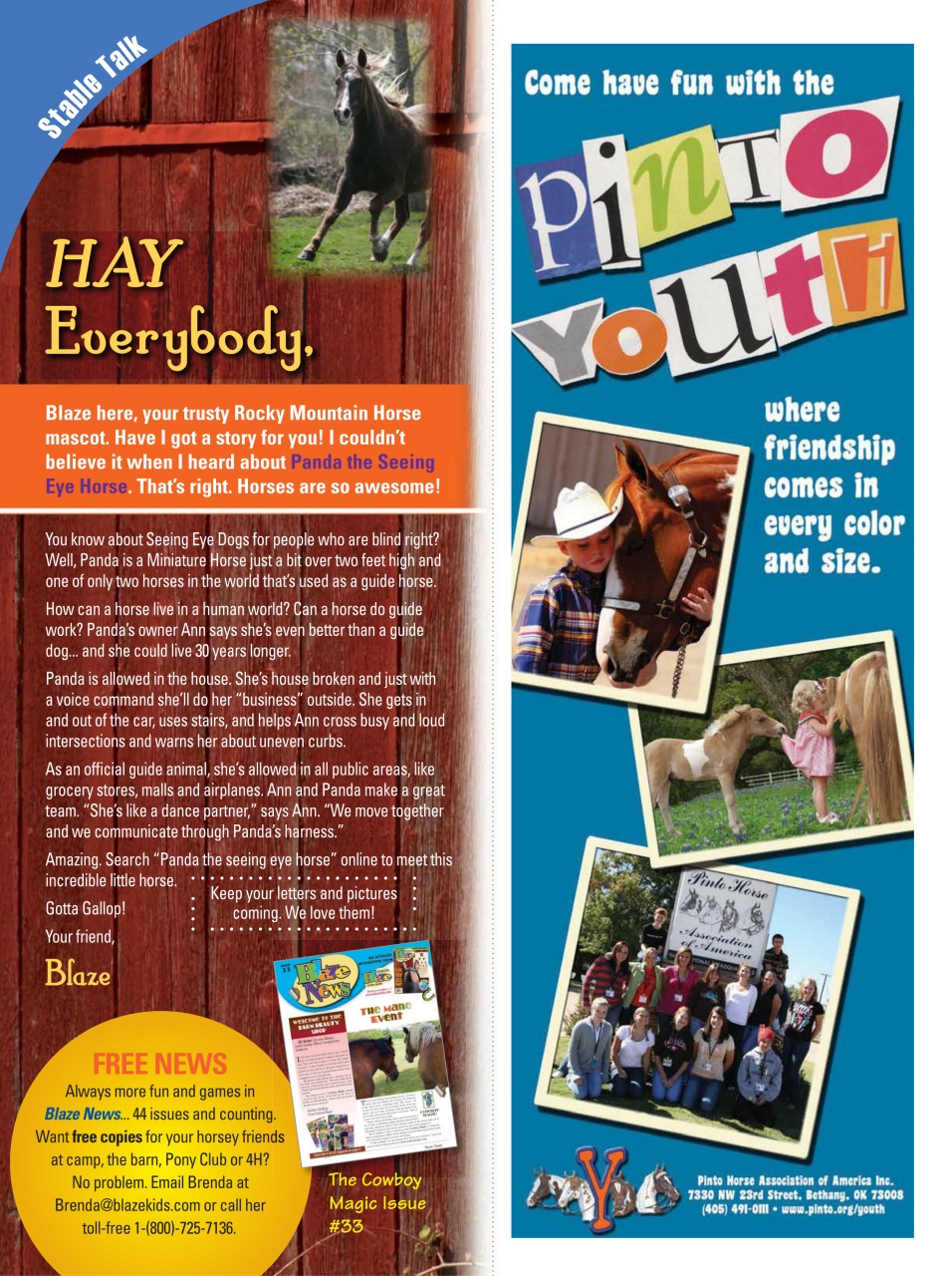 Blaze Magazine For Horse Crazy Kids Preview Pages