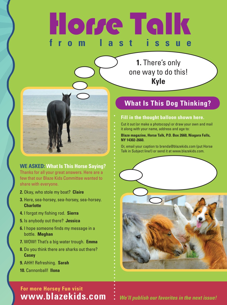 Blaze Magazine For Horse Crazy Kids Preview Pages