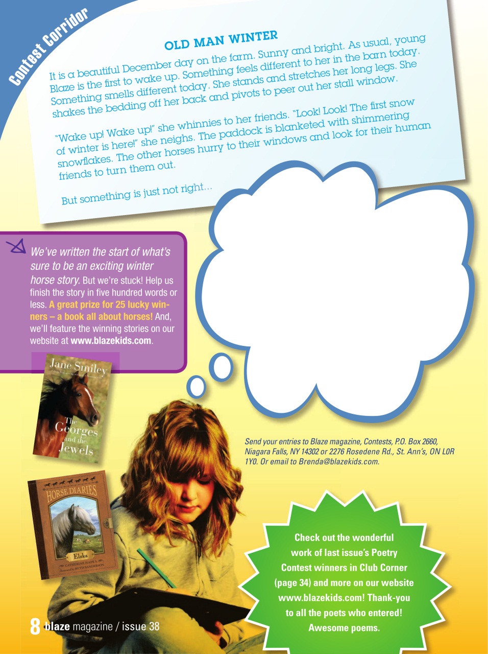Blaze Magazine For Horse Crazy Kids Preview Pages