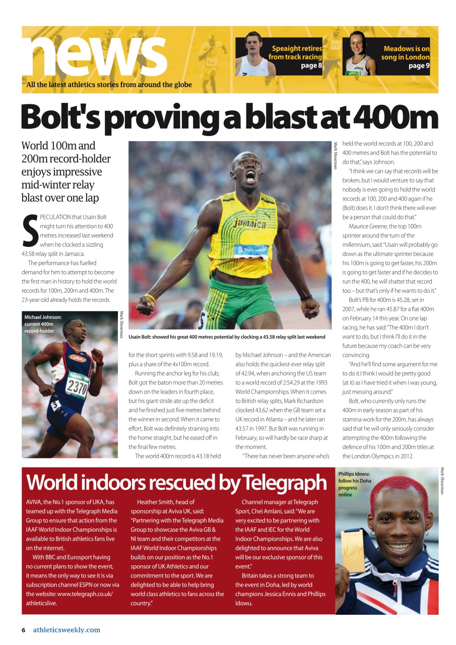 AW – Athletics Weekly Magazine Preview Pages