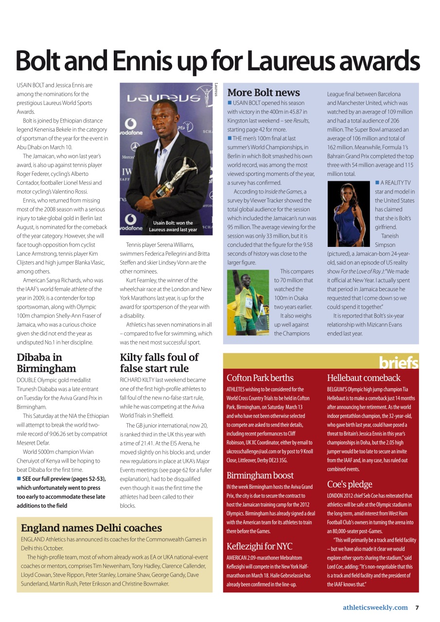 AW – Athletics Weekly Magazine Preview Pages