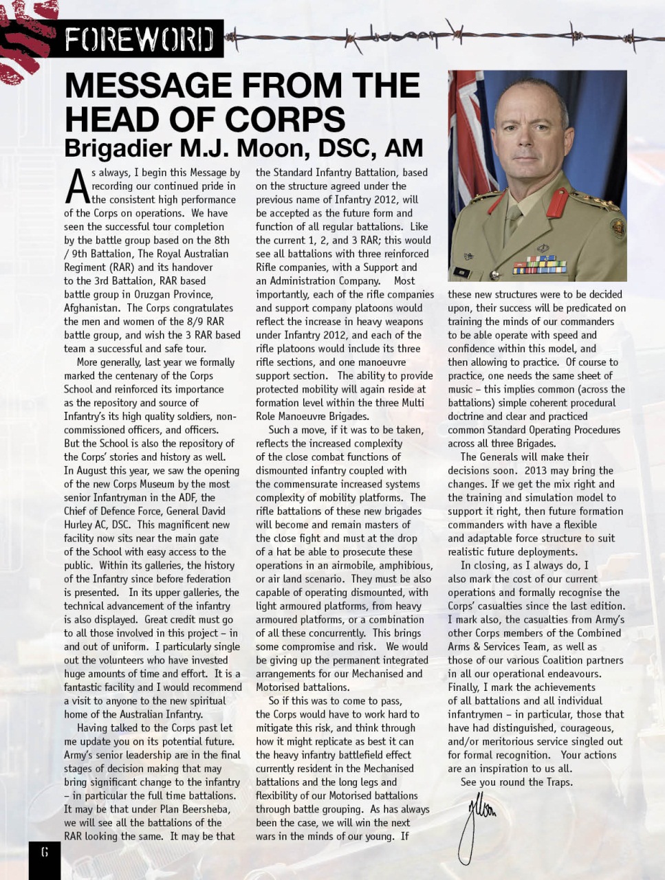 Australian Infantry Magazine Preview Pages