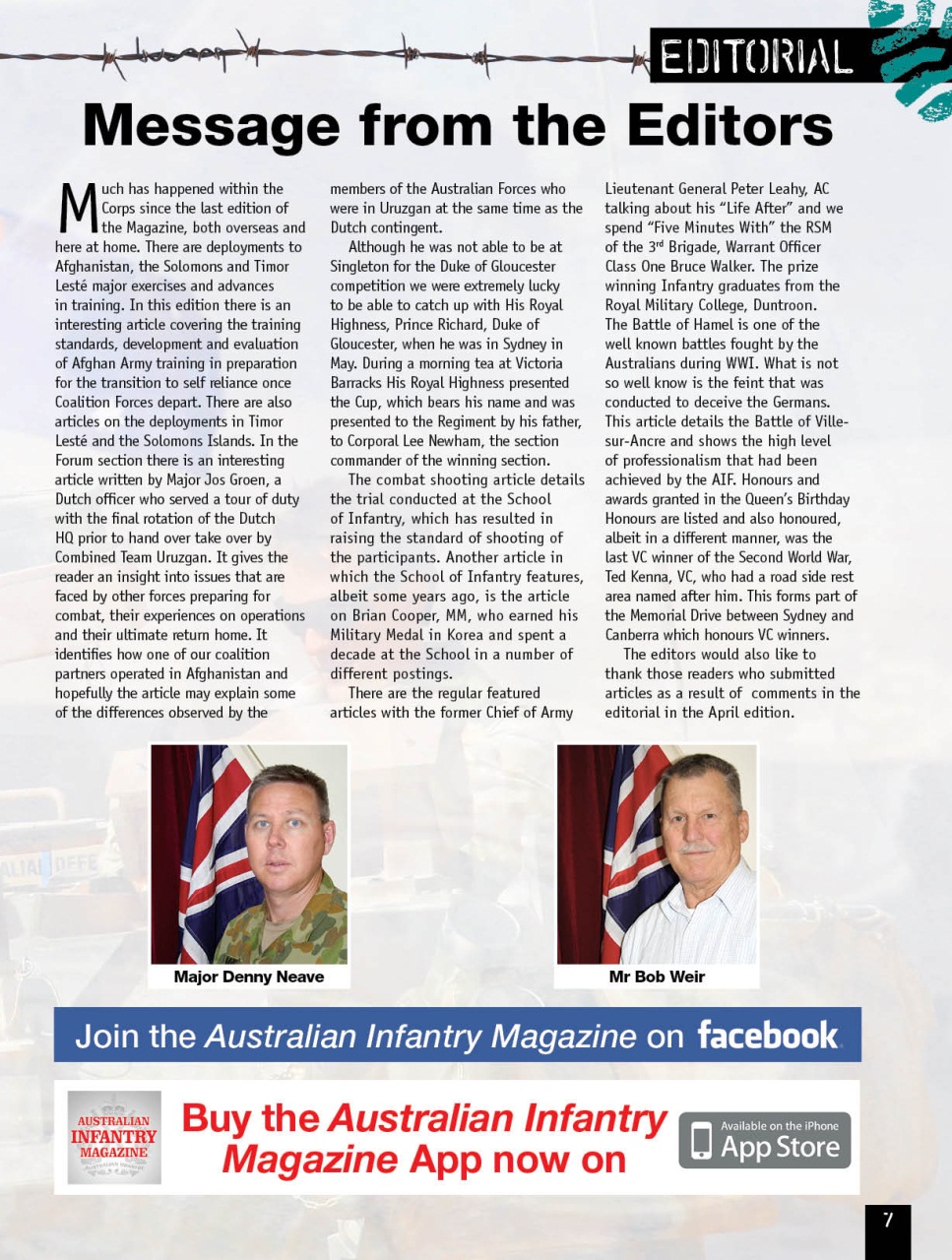 Australian Infantry Magazine Preview Pages