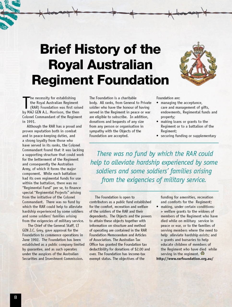 Australian Infantry Magazine Preview Pages