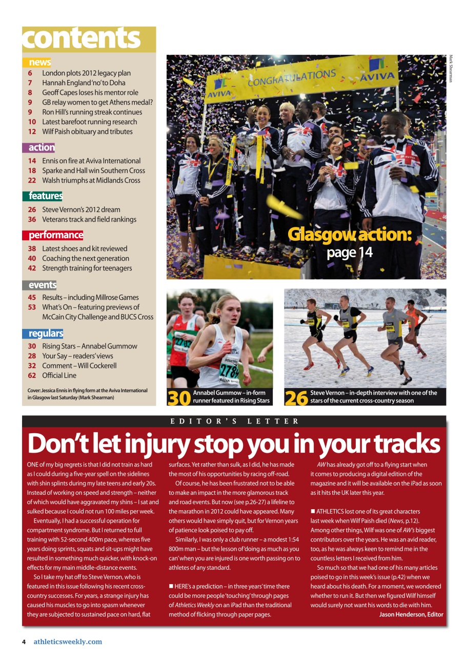AW – Athletics Weekly Magazine Preview Pages