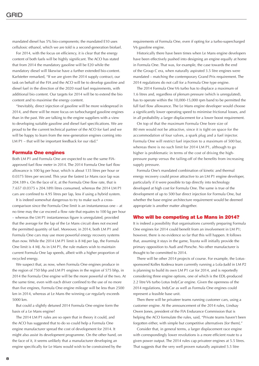 Race Engine Technology Preview Pages