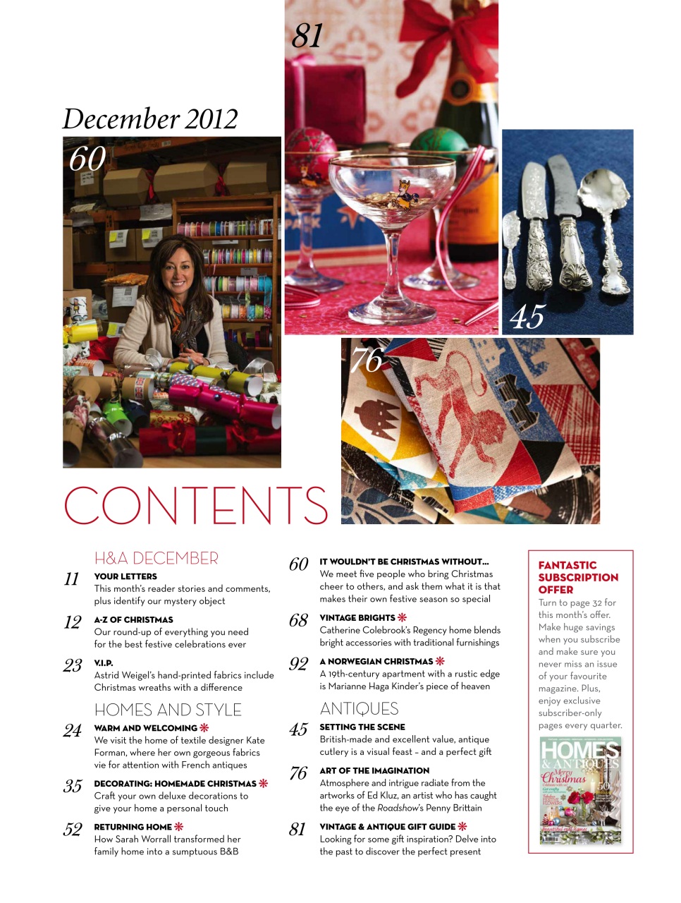 Homes & Antiques Magazine Preview Pages