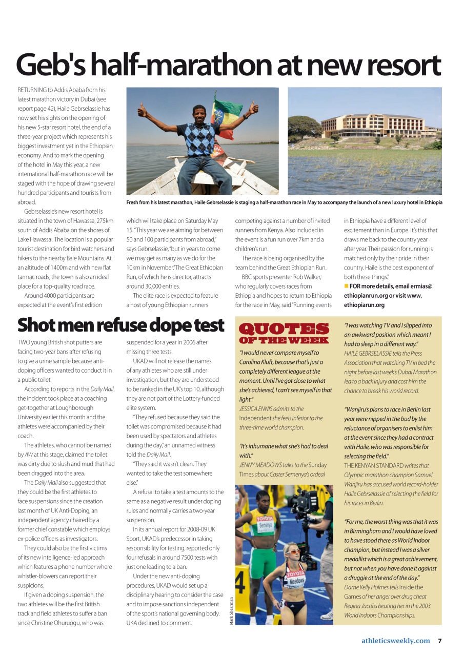 AW – Athletics Weekly Magazine Preview Pages