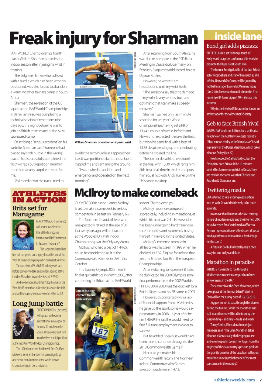 AW – Athletics Weekly Magazine Preview Pages