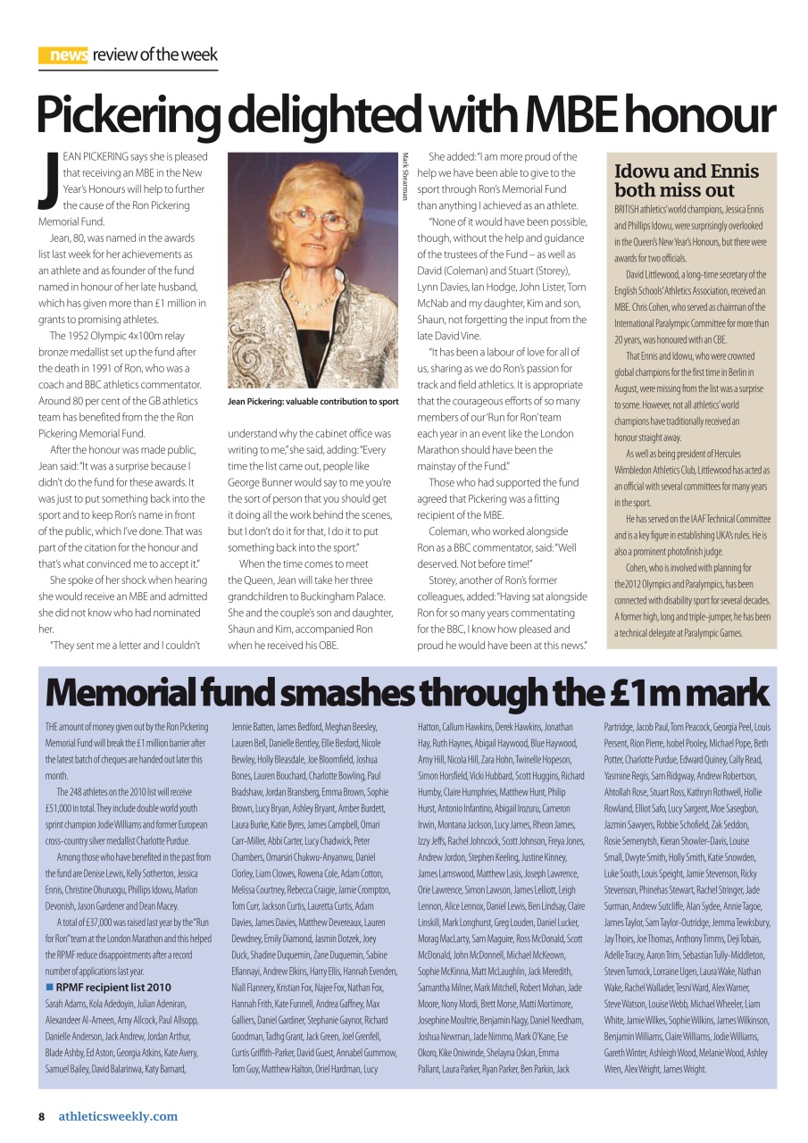 AW – Athletics Weekly Magazine Preview Pages