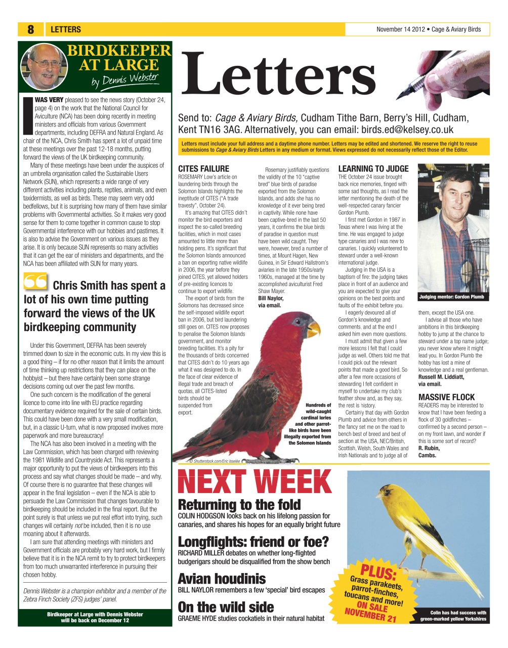 Cage & Aviary Birds Preview Pages