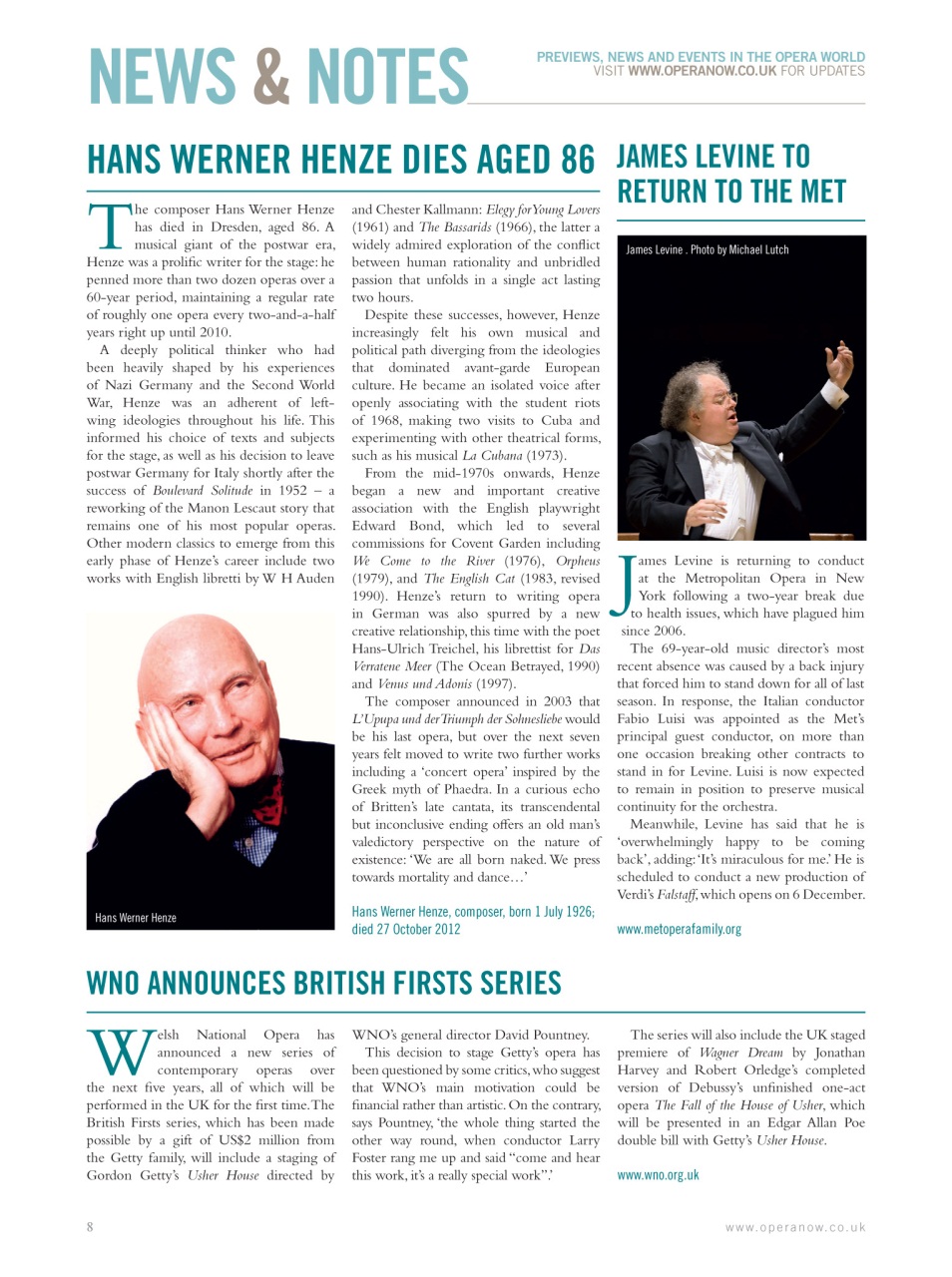 Opera Now Preview Pages