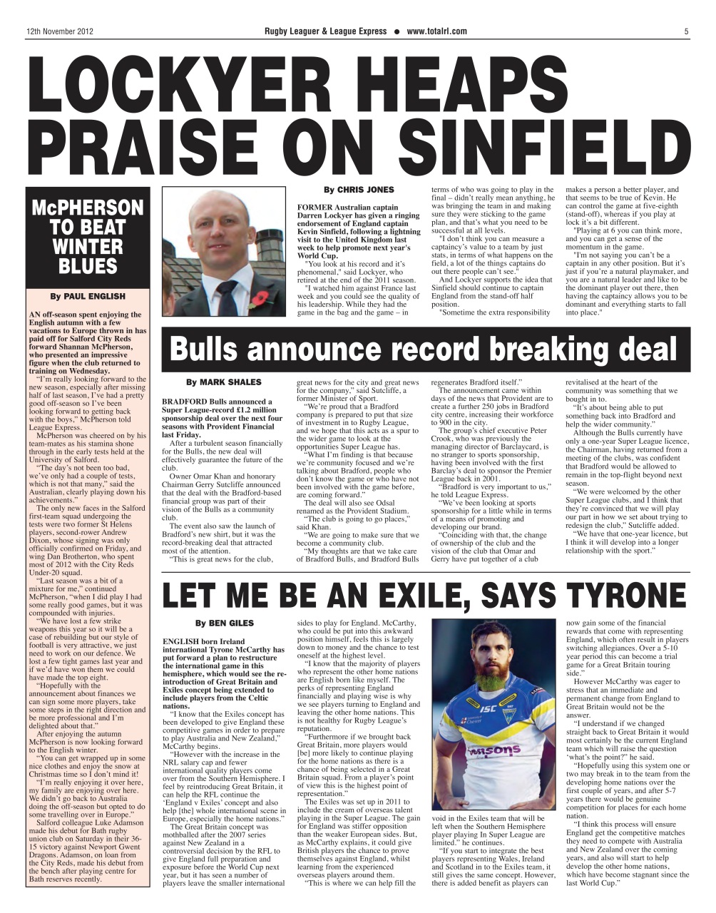 League Express Preview Pages