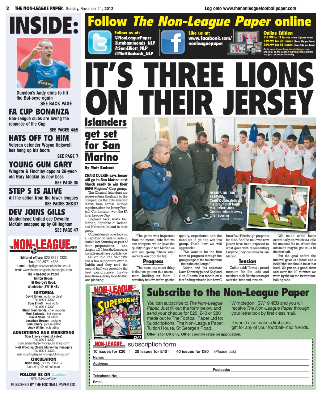 The Non-League Football Paper Preview Pages