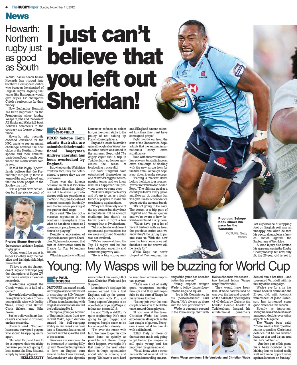 The Rugby Paper Preview Pages