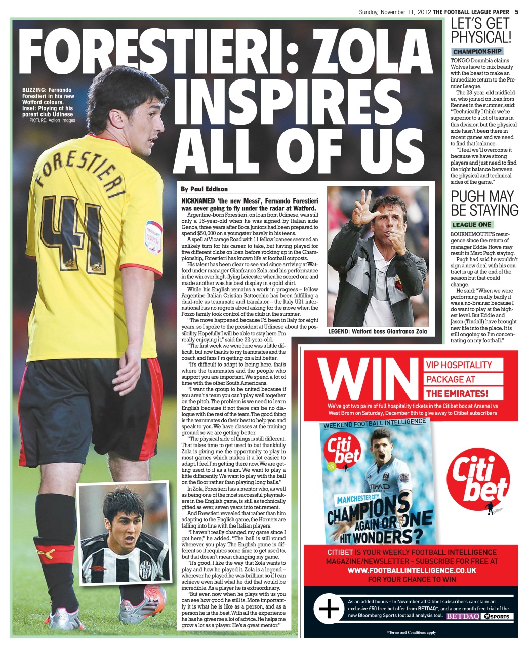 The Football League Paper Preview Pages
