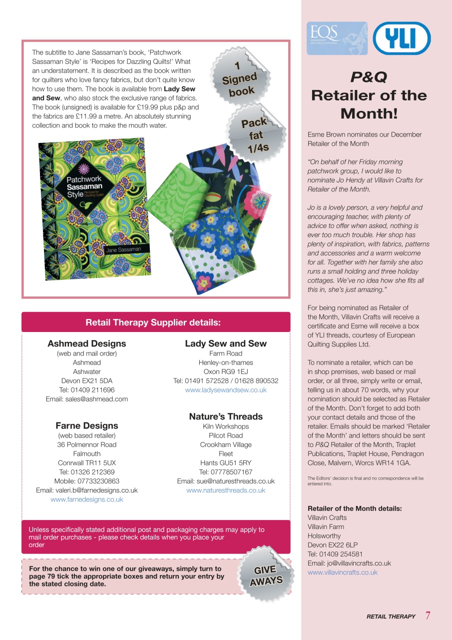 Patchwork and Quilting Preview Pages